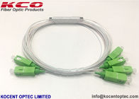 Blockless 2x4 Fiber Optic Splitter SC/APC Green Connector 0.9mm 2.0m Low IL