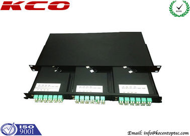 High Density 96 Cores MPO MTP Patch Panel 1U 19 Inch Rack Mount Fiber Optic Patch Panel with MPO Cassette