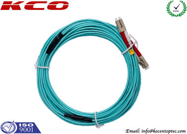 OM3 LC LC Duplex Armored Fiber Optic Patch Cord / Armoured Fibre Optic Cable