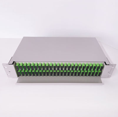 19 Inch Rack Mount Fiber Optic Patch Panel 2U 96 Cores SC Duplex Drawer Type Terminal Box