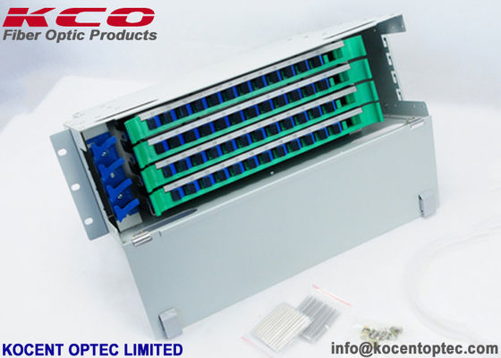 48 Core Rack Mountable Fiber Optic Distribution Unit with 19'' Standard and 1.0mm Steel Thickness