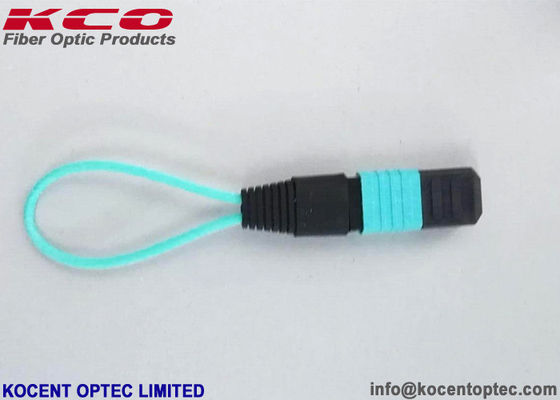 LSZH Cover OM3 0.3m MPO MTP Loop Back Patch Cord for 40G 100G Transceiver Testing