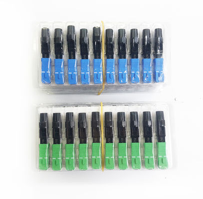 SC/UPC Optical Connector with 0.3dB Insertion Loss 4N Fiber Tension for G652 G657 Fiber