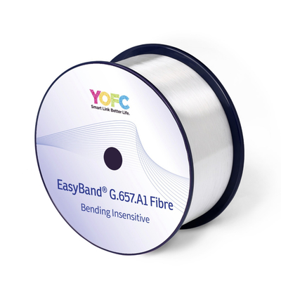 YOFC G657A1 EasyBand Bending Insensible SM Core de fibra óptica desnuda para cable óptico