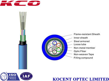 Cable de fibra óptica los 2km de la explotación minera de MGTSV ~ los 3km por cada uno ruedan al aire libre con color azul