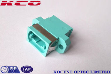 Aqua Color OM3 OM4 MPO Adapter Flange Type MTP Adapter Fiber Optic Adapter for FTTA FTTH