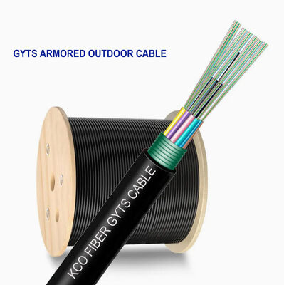 Outdoor 144 Cores 144fibers GYTS Light Armored Stranded Loose Tube Fiber Optic GYTS Cable