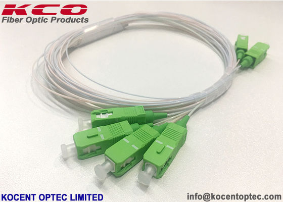 Mini Blockless Tube Type 2x4 PLC Splitter with 0.9mm Cable and 1260-1650nm Wavelength for FTTX Deployment
