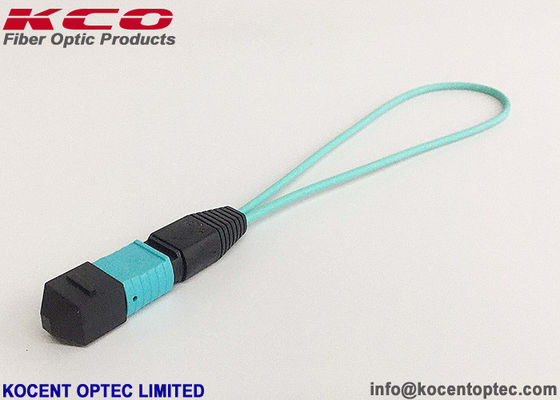 LSZH Cover OM3 0.3m MPO MTP Loop Back Patch Cord for 40G 100G Transceiver Testing