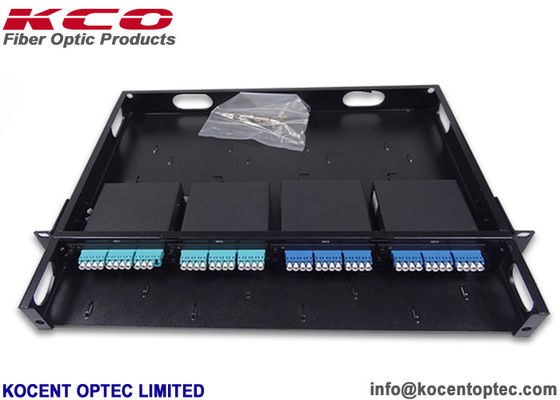 96 cores 1U Rack-mount MPO Patch Panel OM3 OM4 OM5 MTP Optical Patch Panel for High Density Fiber