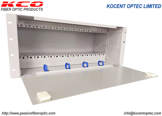 PON FTTH FTTX 19'' 4U Fibra óptica PLC Splitter 14 ranuras 16 ranuras Chassic Panel de parches ODF