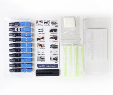 Tensión rápida de fibra óptica 4N de la fibra del paso 3D de IL 0.3dB del conector del SC UPC de Viettel FTTH